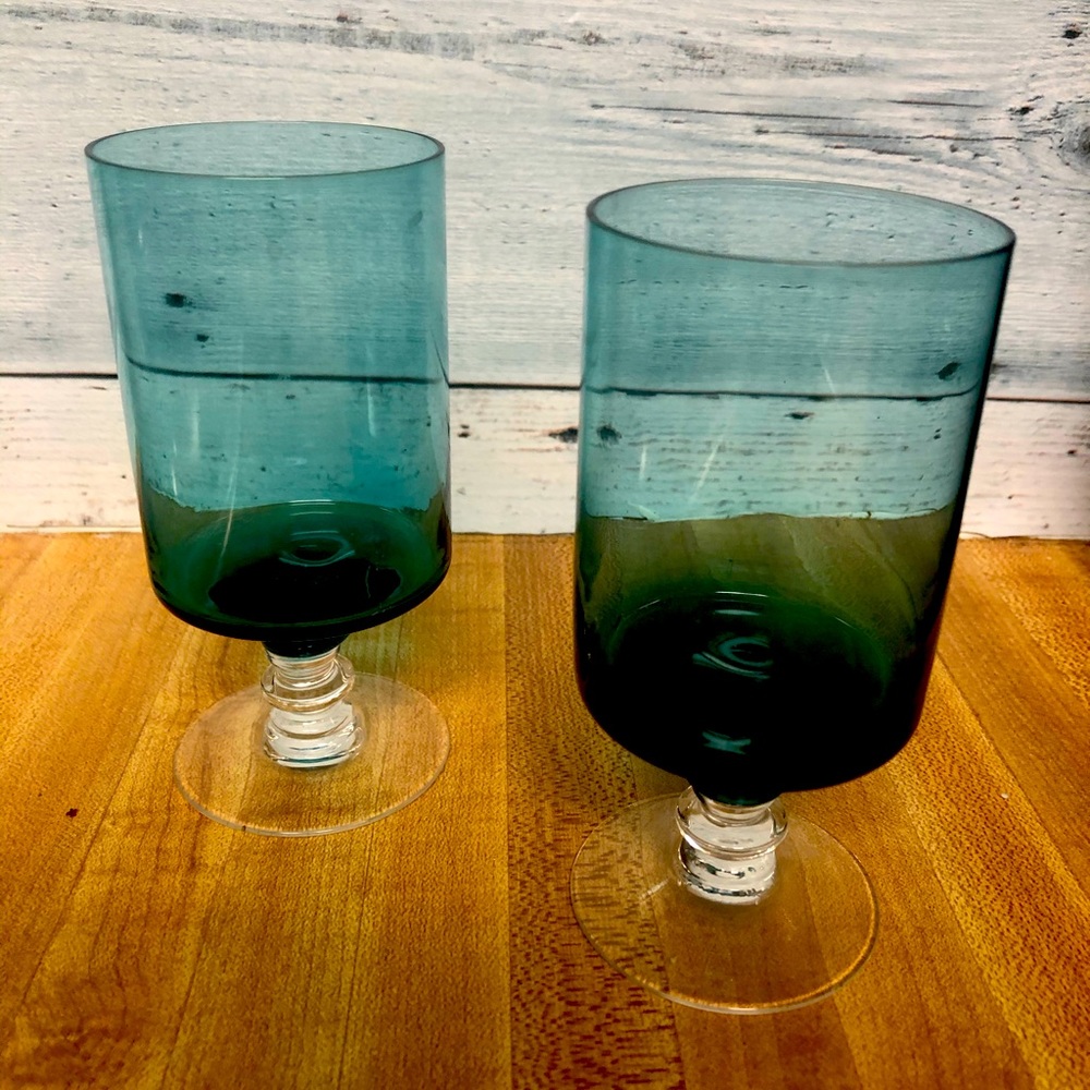 Small Teal Glassware